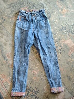 Vintage Saved By The Bell High-Waist Blue Denim Jeans
